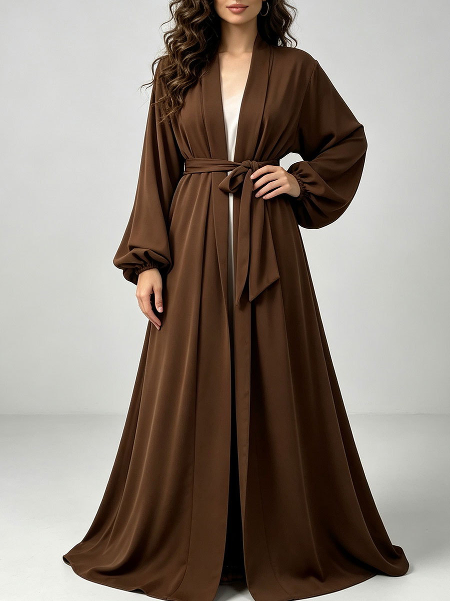 Winter Clothing Dubai - Muslim Women Fashion Open Abaya 12
