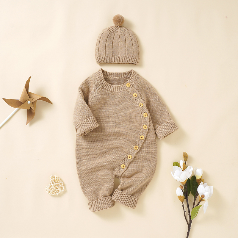Winter Clothing Newborn - Baby Rompers Winter Long Sleeve Knitted