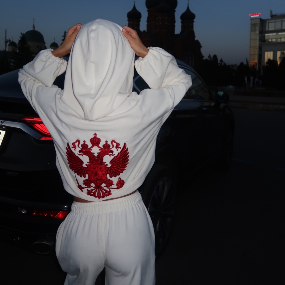 Winter Clothing Stores - Street Trend Back Embroidered Hoodie Pants