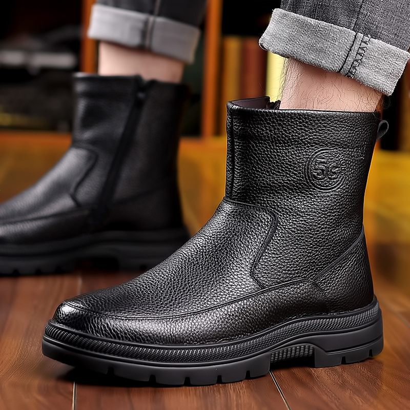 Mens High Top Leather Snow Boo - Snow Boot Fur Lined review and price