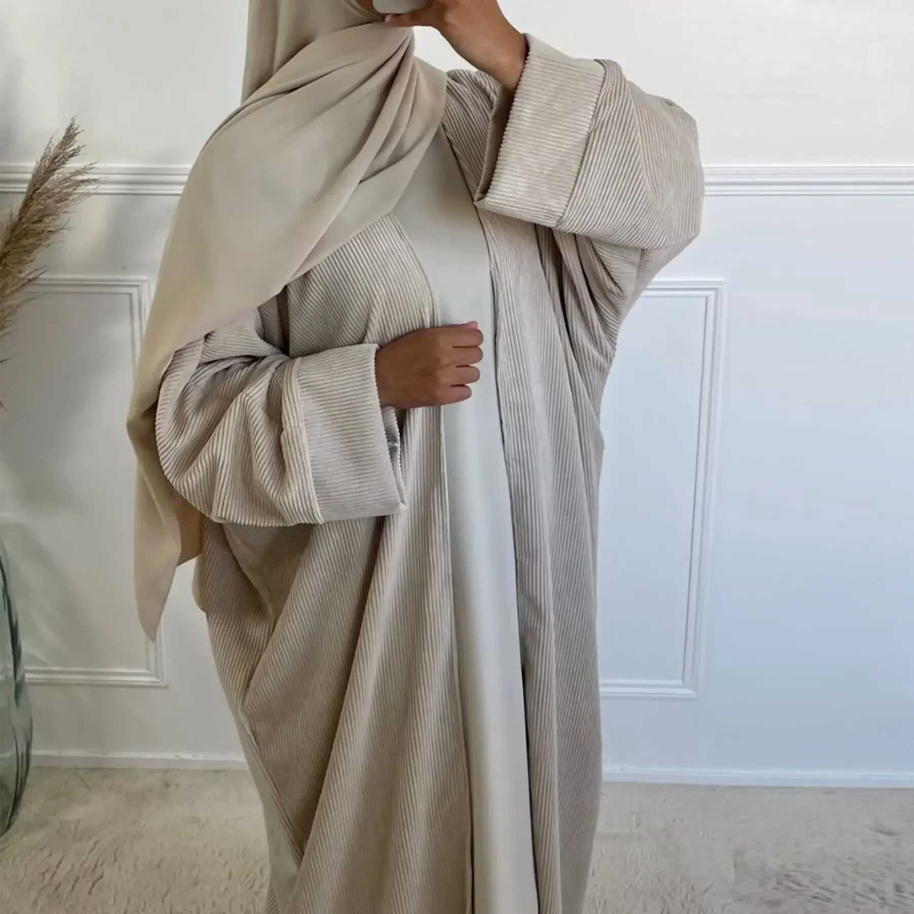 Winter Abaya Corduroy Muslim W - Winter Clothing Dubai review and price