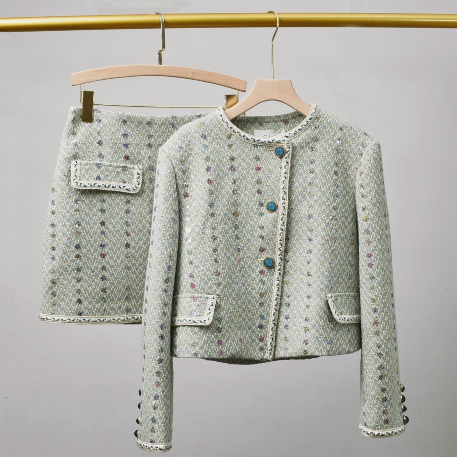 Women Elegant Tweed Luxury Sui - Winter Clothing Matching review and price