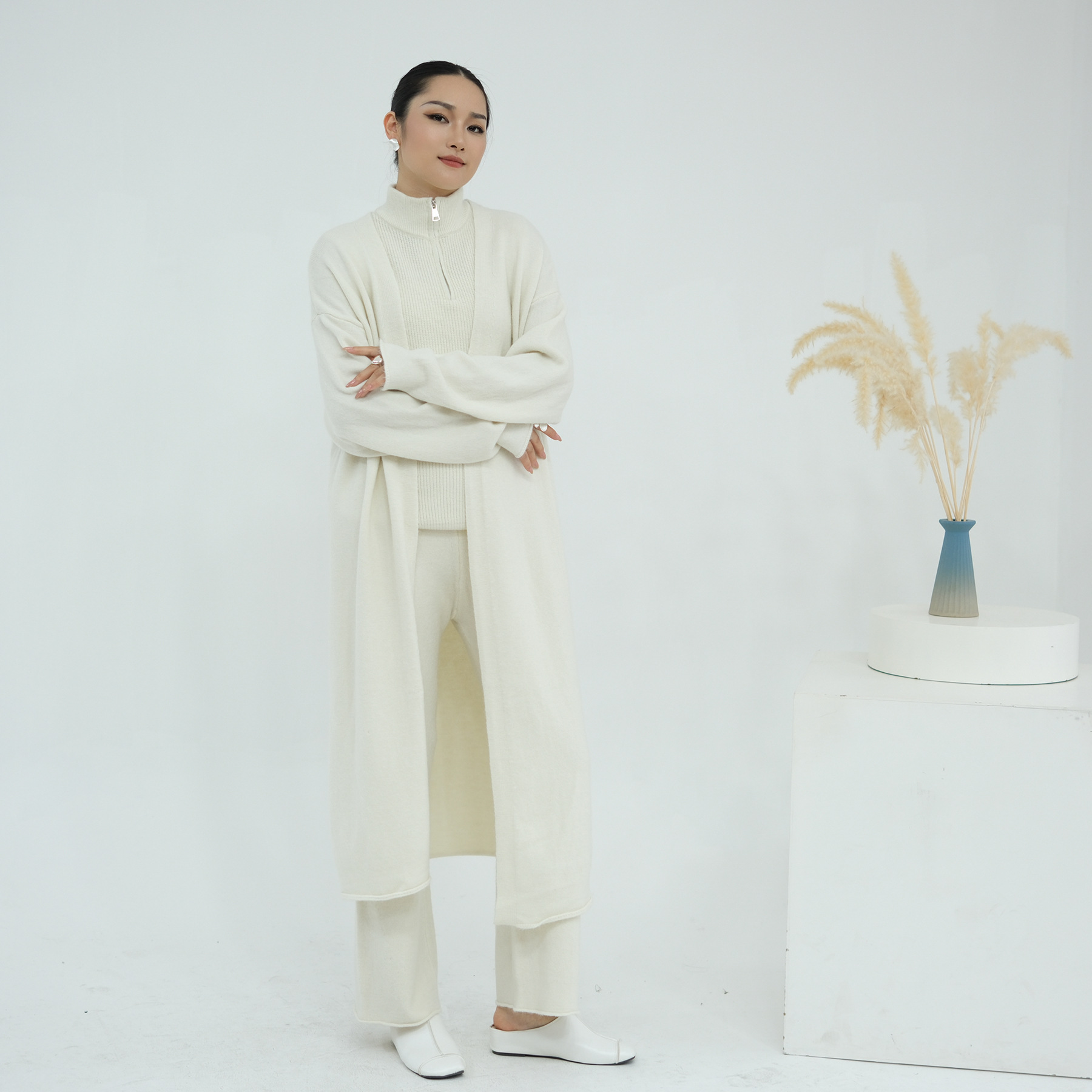 3PCS Women Muslim Sweater Sets - Winter Clothing Dubai review and price