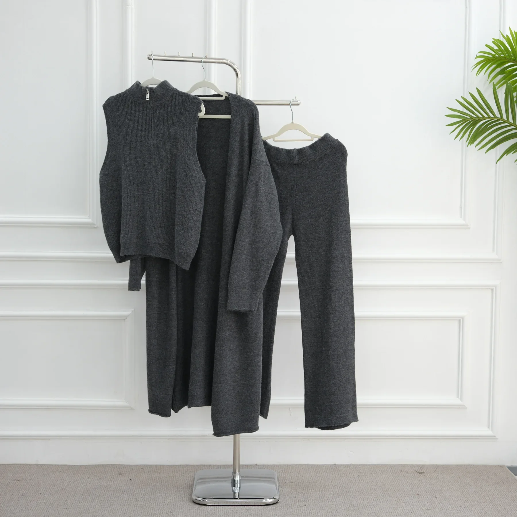 3PCS Women Muslim Sweater Sets - Winter Clothing Dubai review and price